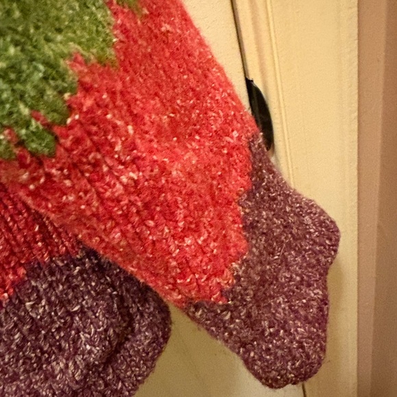 Orval Handmade 50% Wool Colorful Striped Women's Hooded Sweater Jacket EUC Sz L - Picture 5 of 13